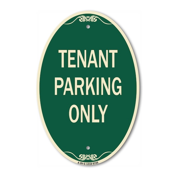 Signmission Tenant Parking Only, 12 Inch X 18 Inch Designer, Heavy Gauge Aluminum A-OV-G-1218-9749 - main