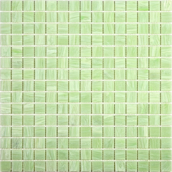 Apollo Tile Celestial 12 in. x 12 in. Glossy Tea Green Glass Mosaic Wall and Floor Tile 20 sq. ft./case, 20PK APLST88GN409A - main