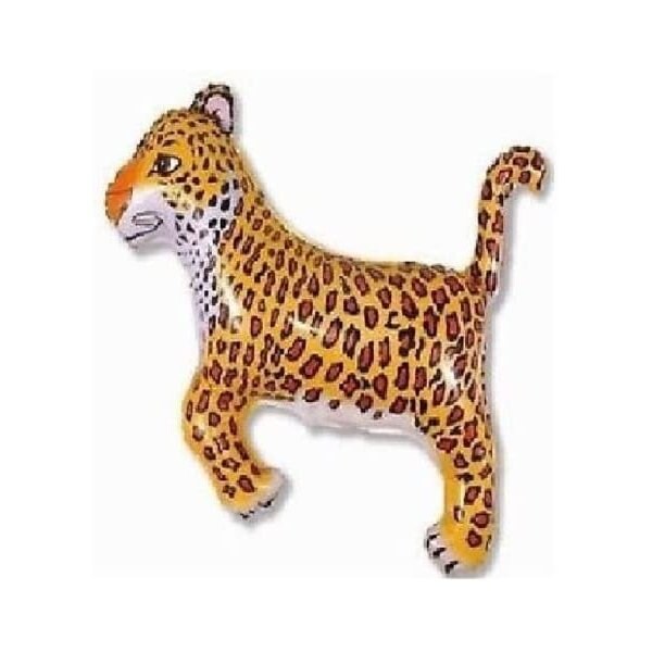 Loonballoon Leopard Cheetah Black Spots Jungle Zoo Safari 33in. Party Animal Mylar Balloon Loon-BB-B01FTXOCF6 - main