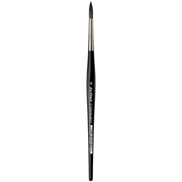 Da Vinci CASANEO Brush, Extra Soft Synthetic, Watercolor & Acrylic, Round, Series 5598, Size 6 VA-5598_6 - main