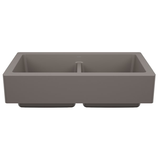 Blanco Vintera 33" Equal Double Apron Volcano Grey 527418 - main