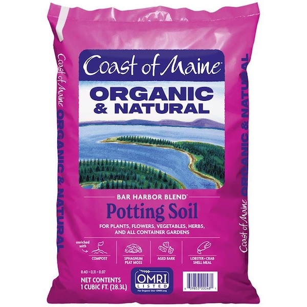Coast Of Maine Bar Harbor Blend Organic Flower and Plant Potting Soil 1 cu ft BH1000 - main
