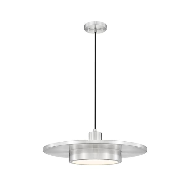 Z-Lite Ludo Brushed Nickel 1 Light Pendant 829P20-BN-LED - main