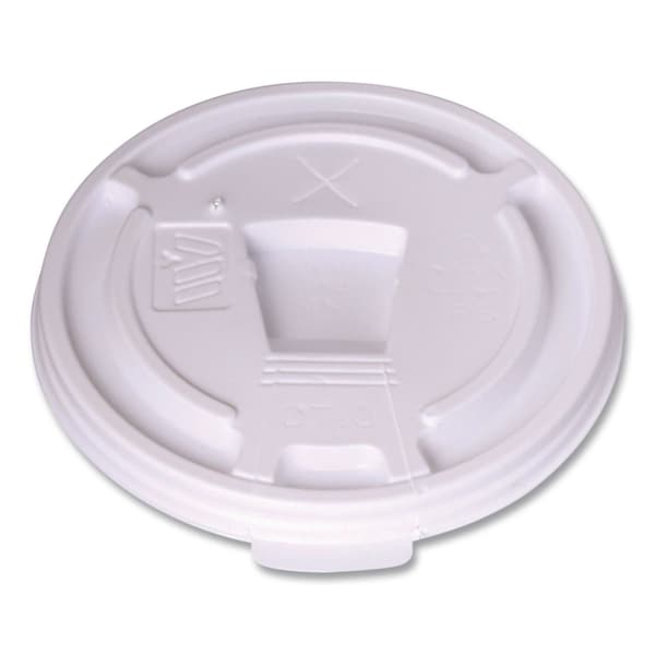 Wincup Plastic Lids for Foam Cups and Bowls, Drink-Thru, Fits 10 oz Hot Cups, White, 1000PK 222064 - main