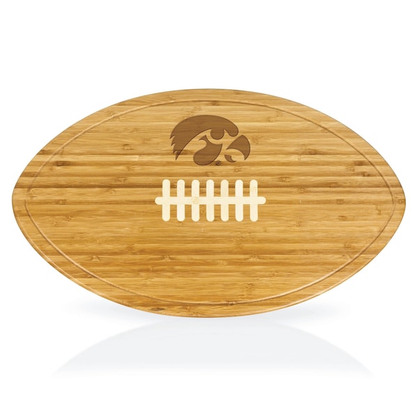 Picnic Time Family Of Brands NCAA Iowa Hawkeyes Kickoff Football Cheese Board - Novelty Charcuterie Board 908-00-505-223-0 - main