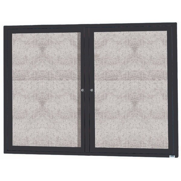Aarco Outdoor Enclosed Bulletin Board w/ Al Frame, Powder Coated Black, 36''Hx48''W ODCC3648RBK - main