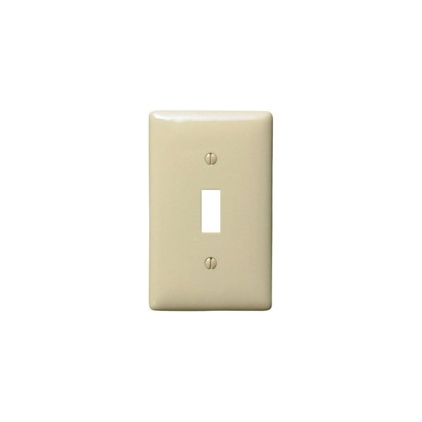 Hubbell Wallplates and Accessories Toggle Cover Ivory NP1I - main