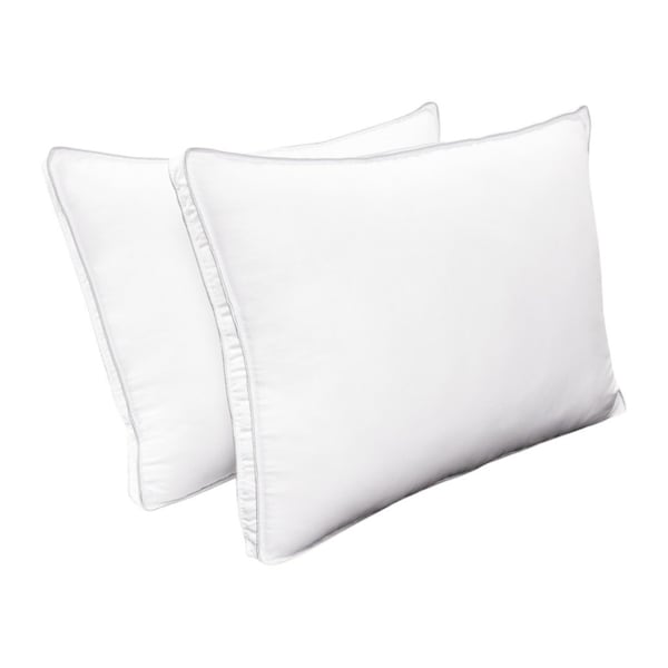 Homeroots Set of Two Microfiber Down Alternative Medium Hypoallergenic Queen Size Bed Pillows 526443 - main