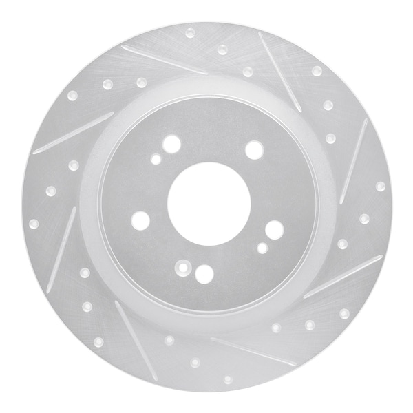 Dynamic Friction Co DFC Brake Rotor - Drilled and Slotted - Silver 631-59066R - main