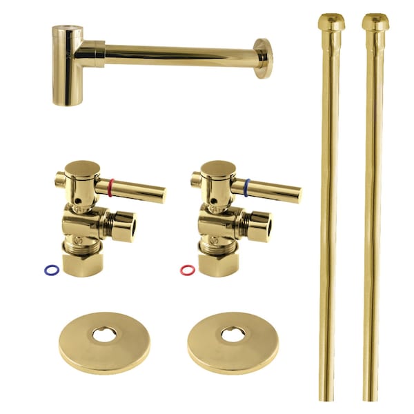 Kingston Brass Plumbing Sink Trim Kit with Bottle Trap, Polished Brass CC53302DLLKB40 - main