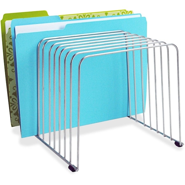 Fellowes File Sorter, Silver, Steel, 9 in W, 11 3/8 in L, 8 in H, 11 Number of Compartments 72012 - main