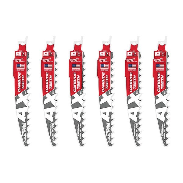 Milwaukee Tool 6 in x 3 TPI Reciprocating Saw Blade Combo Pack 48-00-5331, 48-00-5331 - main
