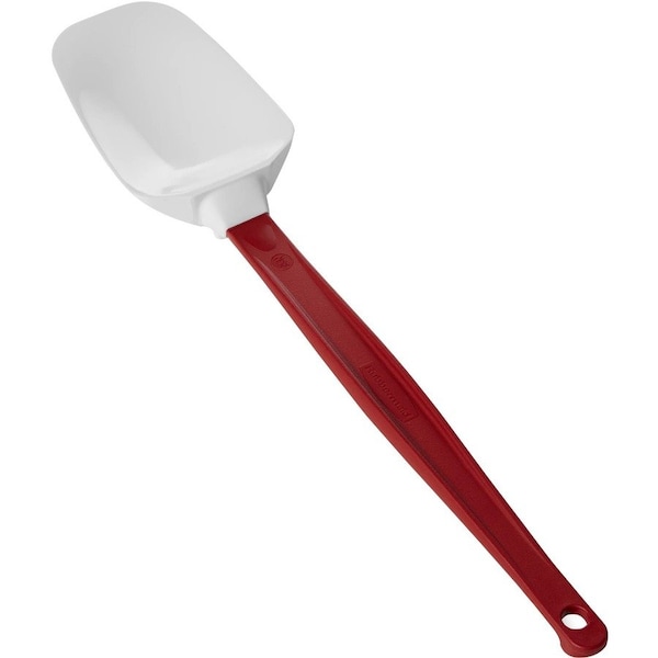 Rubbermaid Commercial High Heat Scraper Spoon, White w/Red Blade, 13 1/2" FG196700RED - main