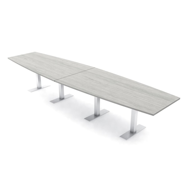 Skutchi Designs 14 Person Conference Table With Power Unit | 14' Boat Table | Harmony Series HAR-BOT-48X168-T-K458-NA - main
