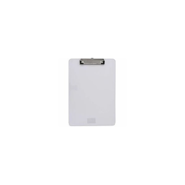 Universal Plastic Clipboard w/Low Profile Clip 1/2" Cap, Holds 8.5 x 11, Clear UNV40310 - main