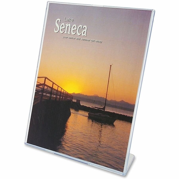 Deflecto Superior Image Slanted Sign Holders, 8.5in W x 11in Height x 3.5in Depth, L-shaped Shape, 12PK 590101 - main