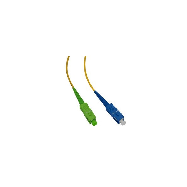 Cable Wholesale SC/UPC to SC/APC OS2 Simplex 2.0mm Fiber Optic Patch Cord, LSZH, Single-mode 9/125, Yellow SCSC-001100 - main