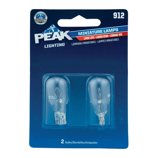 Bookazine Miniature 12.8 V T5 Automotive Bulb, 912, 2PK TI1494645 - main