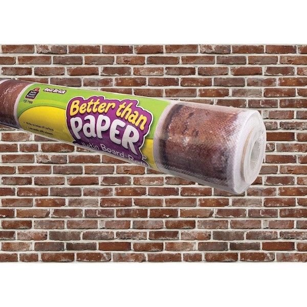 Teacher Created Resources Bulletin Board Roll - Bulletin Board, Poster, Student - 12 ft Height x 48in Width - Red Brick 77888 - main