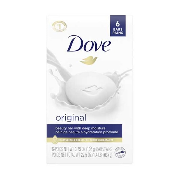 Dove Bar Soap Original, 3.75 Ounce, 6 per box, 12PK 61011 - main