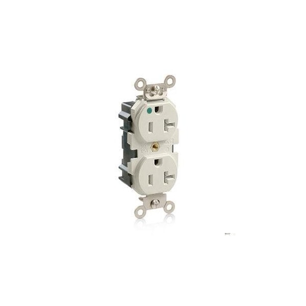 Leviton Straight Blade Receptacle, 5-20R, 20 A, 125V AC, Surface Mount, Self-Grounded M8300-SGT - main