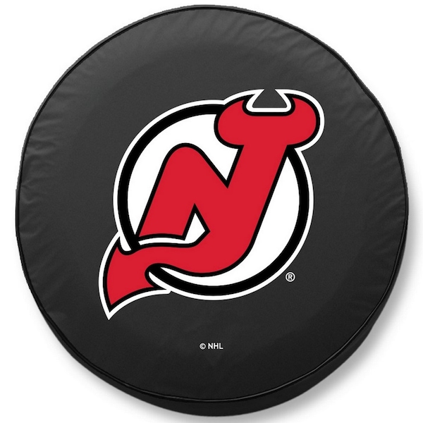 Holland Bar Stool Co 28 x 8 New Jersey Devils Tire Cover TCINJDevlBK - main