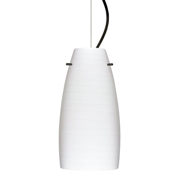 Besa Lighting Besa Tao 10 Pendant, Chalk, Black Finish, 1x 9W LED 1KX-1512KR-LED-BK - main