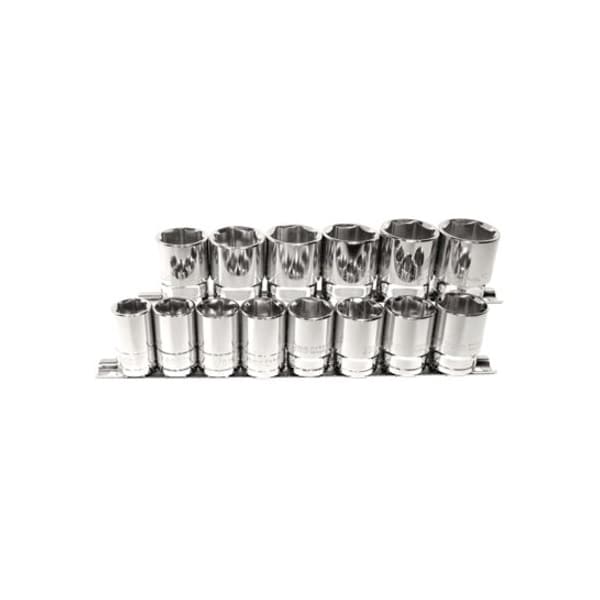 K-Tool International Metric Socket Set, 1/2 in Dr, 6Pt, 14 pcs. KTI-28100 - main