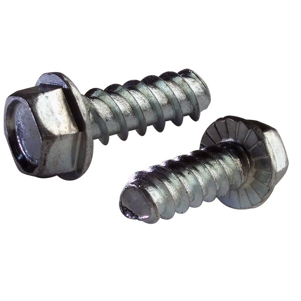 Newport Fasteners #10-14 x 3/4 in, Zinc Plated Steel Flange Hex Head Hex Drive, 500 PK 517655-500 - main