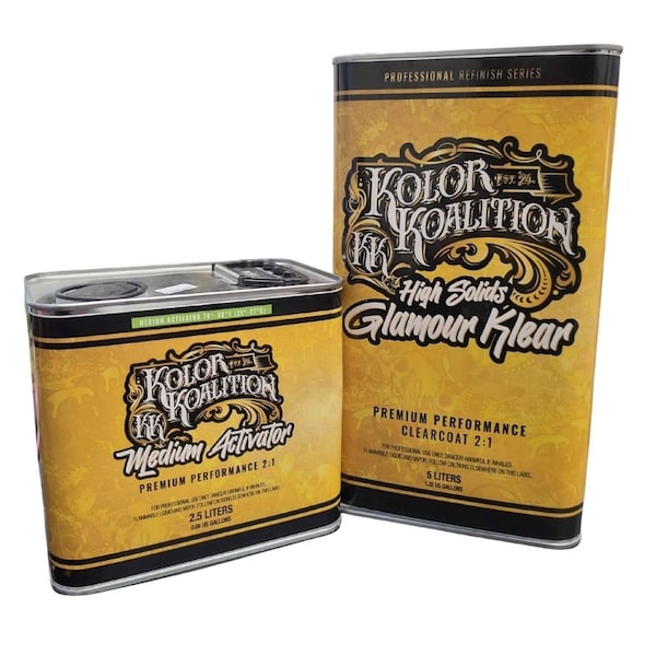 Kolor Koalition HSGK9000 High Solids Glamour Klear Kit 5L Clear + 2.5L Medium Activator (70-80 DegF) HS8000.HS8075 - main