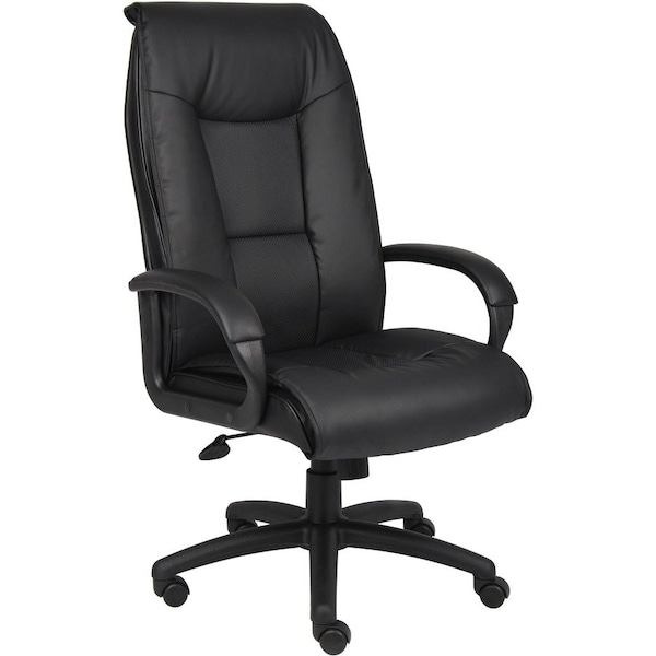 Boss Executive Leather Plus Chair W/Padded Arm B7601 - main
