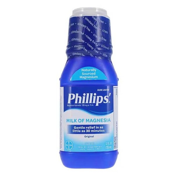 Phillips Milk of Magnesia Stool Softener Liquid, Original, 12oz Bottle 12843035302 - main