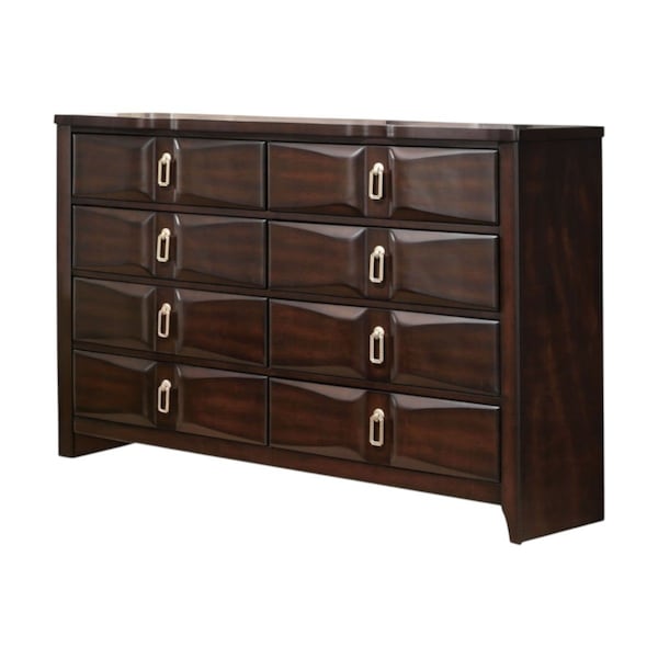Homeroots 59" Espresso Eight Drawer Double Dresser 490466 - main