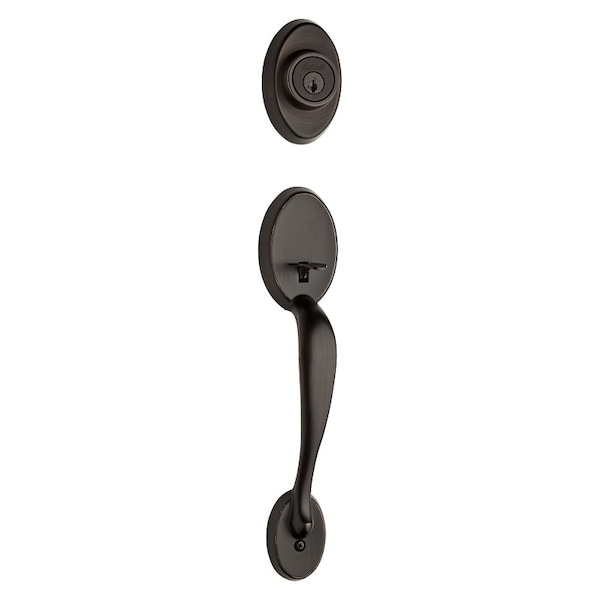 Kwikset Handleset, 1 Grade, Brass, Venetian Bronze, 238 x 234 in Backset, KW1 Keyway, Residential 800CELIP 11PSMT R - main