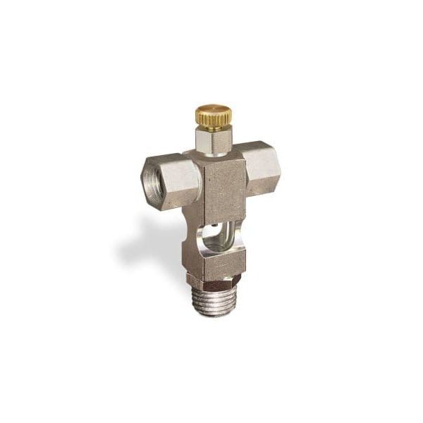 Oil-Rite Cross Sight Feed Valve with 1/4in. Inlet, Vented - Handwheel, 1/4in. Female NPT, 1/4in. Male NPT B1628-234B1HW - main