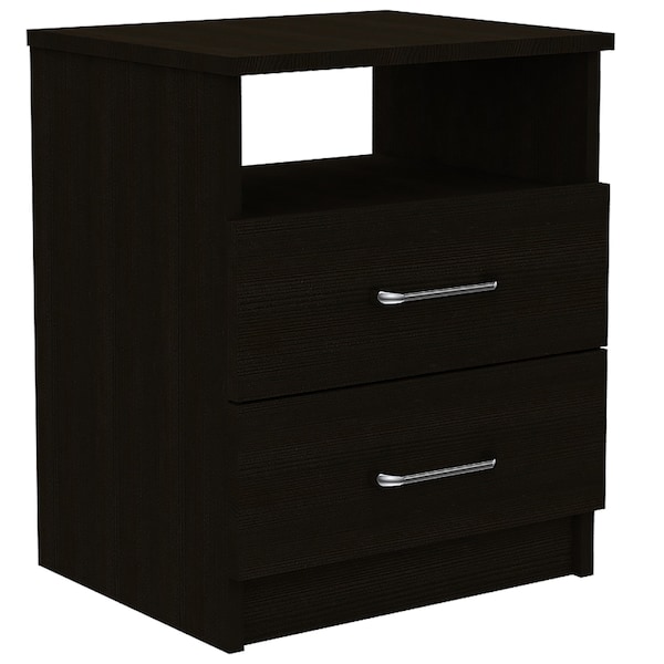 Homeroots 20" Wood Two Drawer Nightstand 453293 - main