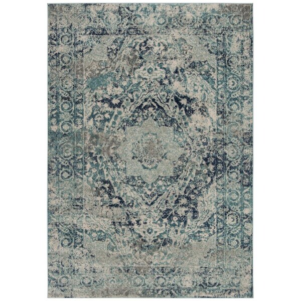 Safavieh 4 x 6 ft. Madison Contemporary Style Rectangle Rug Ivory & Blue MAD152M-4 - main