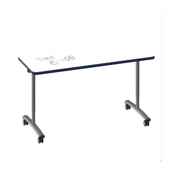 Correll Rectangle Premium Sit To Stand Dry Erase Flip Top Table, 60 in W, 28 in to 38 in H FTS2460DE-80-14-37 - main