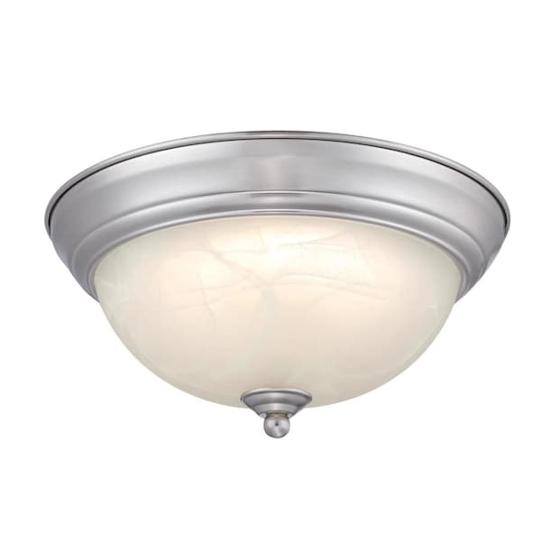 Westinghouse 4.75 in. H X 11 in. W X 11 in. L Brushed Nickel LED Ceiling Light Fixture 6137100 - main