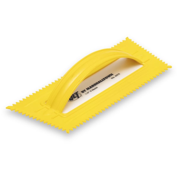 Marshalltown Plastic Notched Trowel, Flooring Trowel, Tiling Trowel, Adhesives Trowel, V Notch, 1/4 inch Notch 6275 - main