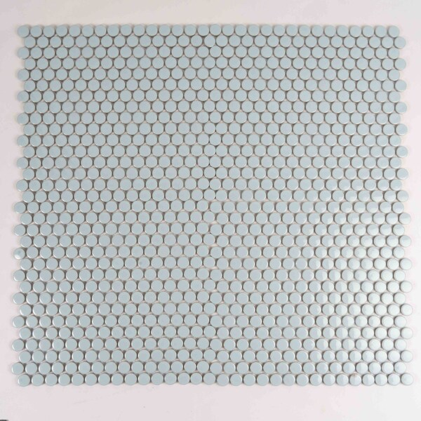 Apollo Tile Cirkel 11.46 in. x 12.4 in. Glossy Blue Porcelain Mosaic Wall and Floor Tile 9.87 sqft/case, 10PK ORB8810LBLGA - main