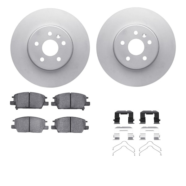 Dynamic Friction Co DFC GEOSPEC Coated Rotors with 5000 Brake Pads - Ceramic and Hardware 4512-45067 - main