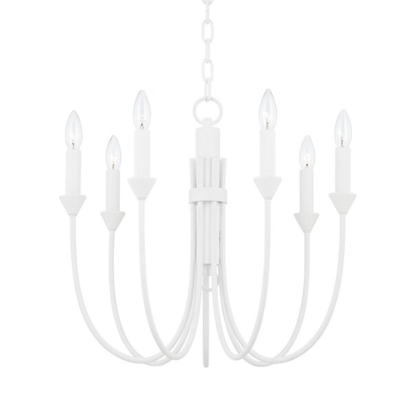 Troy Lighting Cate 7 Light Chandelier 21.5 In. Gesso White F1007-GSW - main