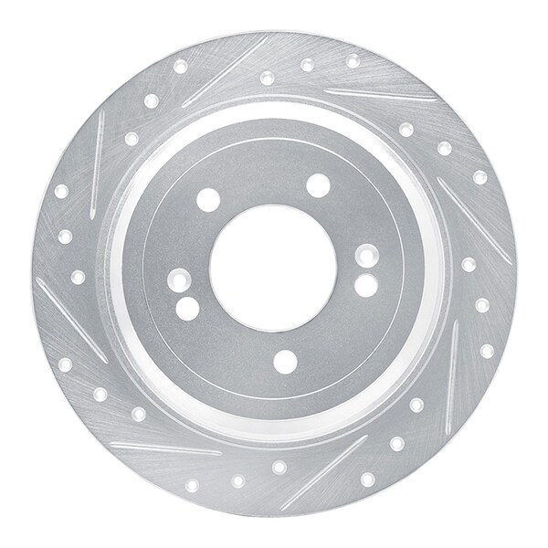 Dynamic Friction Co DFC Brake Rotor - Drilled and Slotted - Silver 631-21042L - main