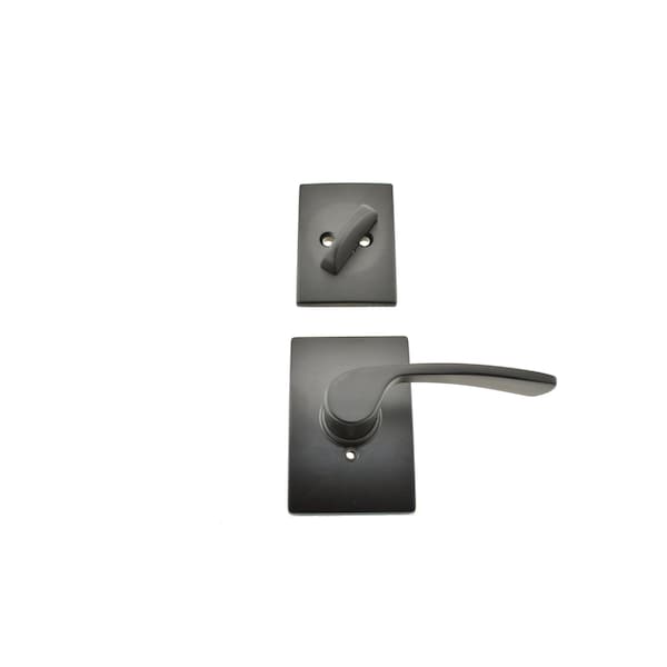 Schlage Residential Left Hand Merano Lever with Century Rose Interior Active Trim with 12326 Latch and 10269 F59MER622CENLH - main