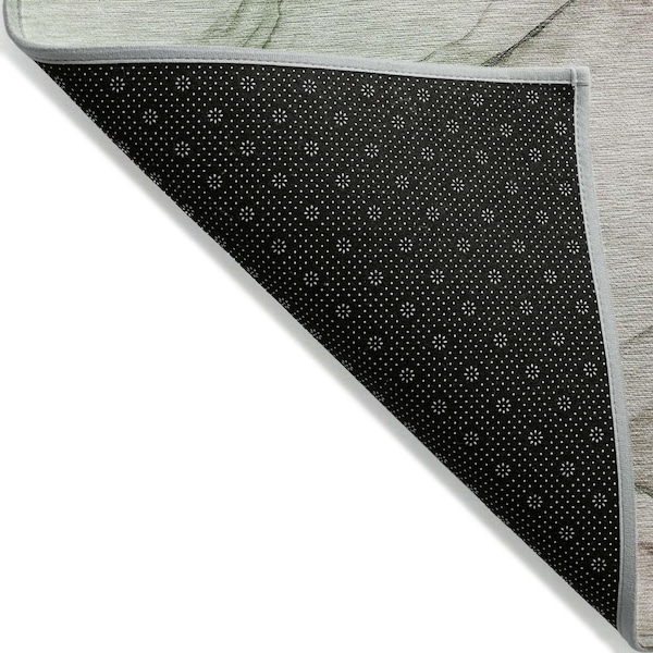 Homeroots 8' X 10' Gray and Pink Abstract Washable Non Skid Indoor Outdoor Area Rug 559367 - main
