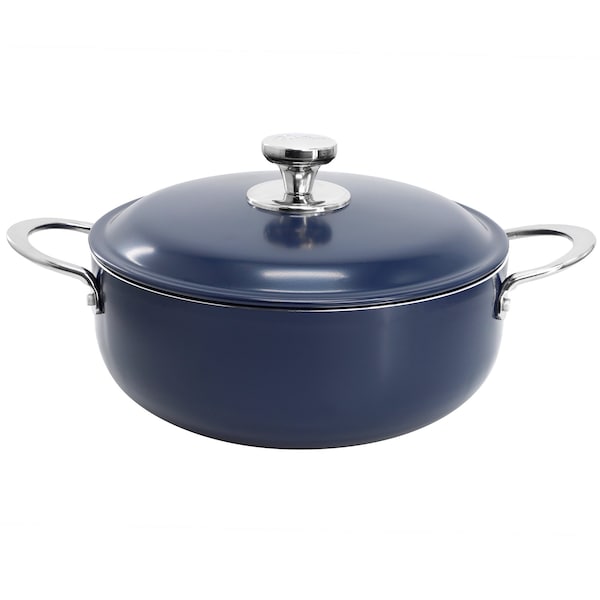 Oster Cartagena 3.8 Quart Nonstick Aluminum Caldero with Lid in Dark Blue 143698.02 - main