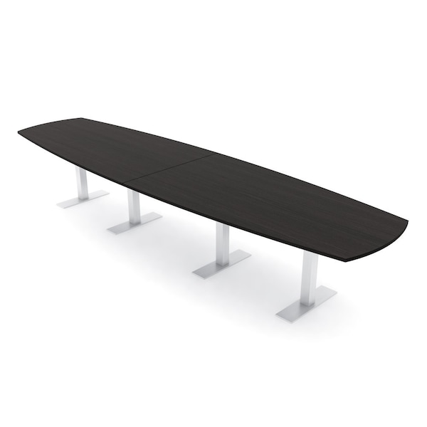 Skutchi Designs Arc Boat Conference Table With Power, 48 in W, 168 in L HAR-ABOT-48X168-T-U999ST19-NA - main