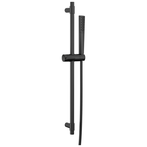 Delta Universal Showering Components Premium Single-Setting Slide Bar Hand Shower In Matte Black 51808-BL - main
