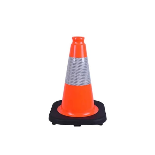 Traffic Kontrol 12in Traffic Safety Cone - 1.7 Lbs - Orange - 4in Hi Intensity Reflective Collar - 1PC TKTC-12-1.7-OR-1C - main
